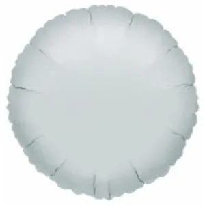 18" Round Flat Metallic Silver S15 Light Fixture