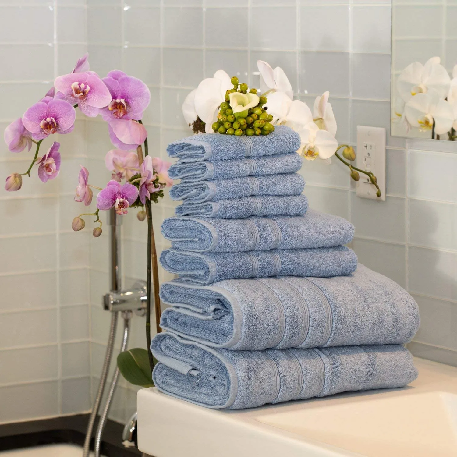 8pcs Large Oversized Bathroom Set