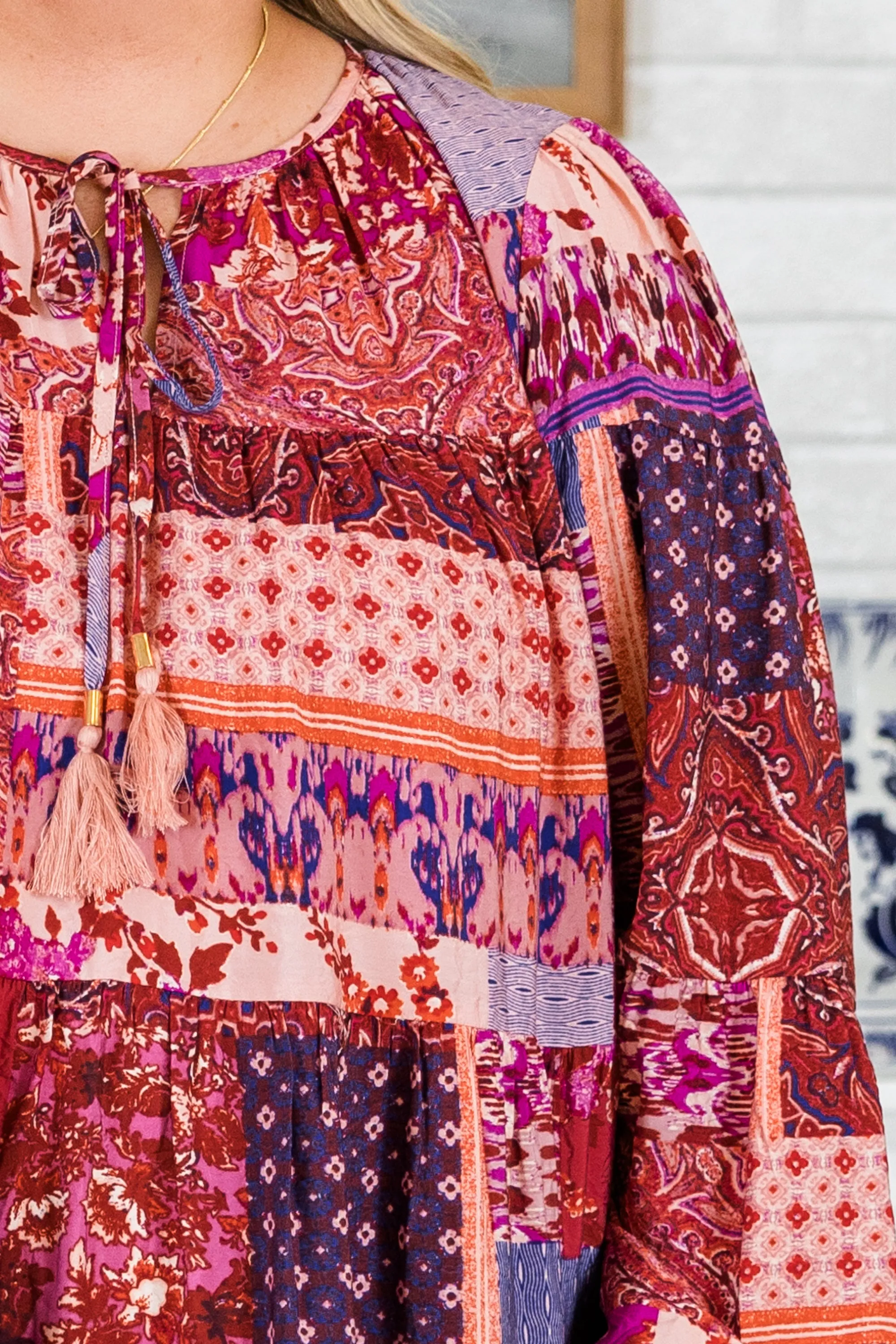 All Together Dress, Burgundy