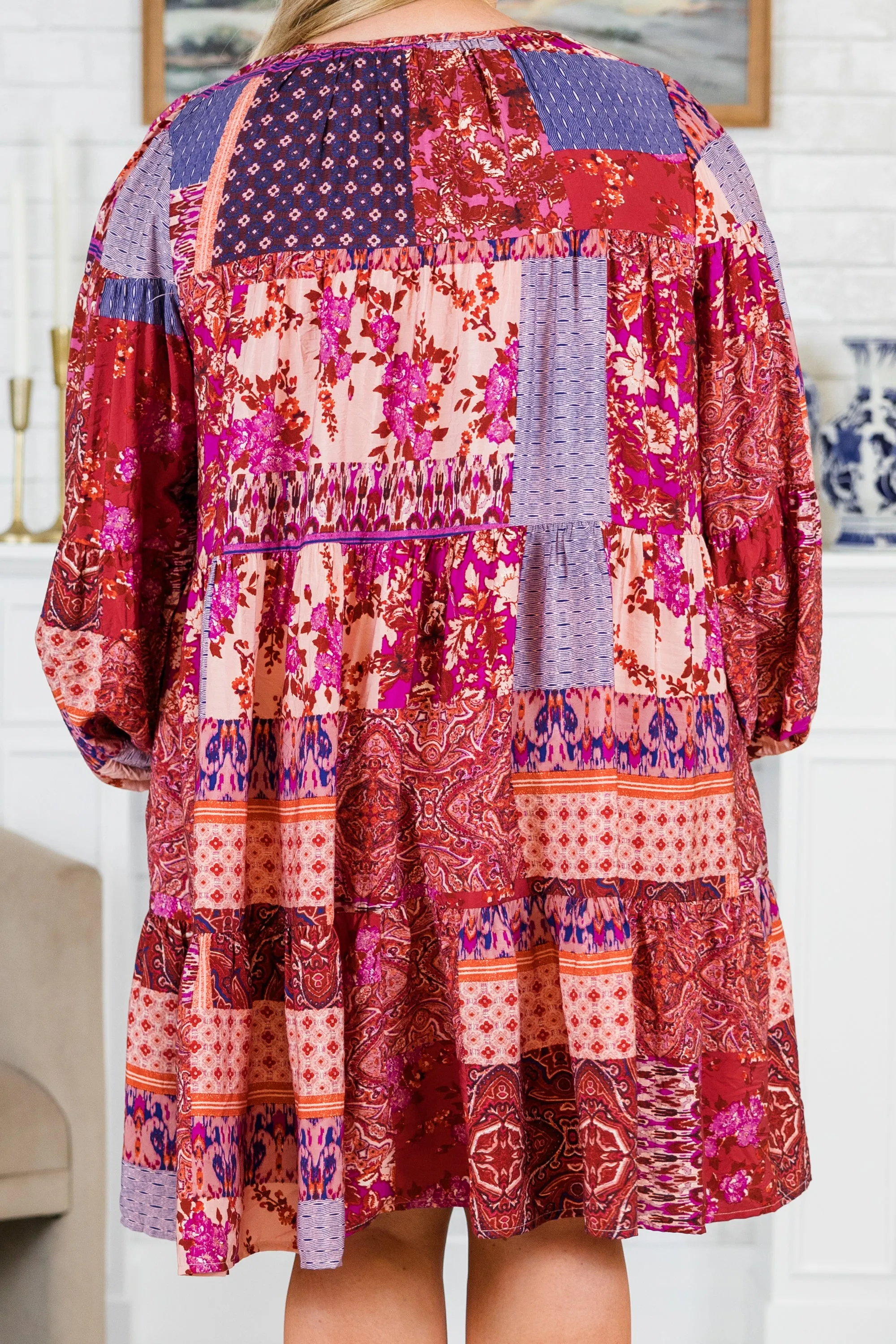 All Together Dress, Burgundy