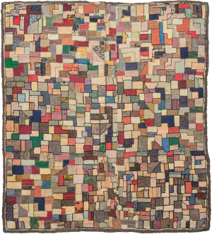 Antique North American Hooked Rug - 8'8 x 9'9