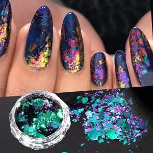 Aurora Chameleon Nail Art Flakes Jar