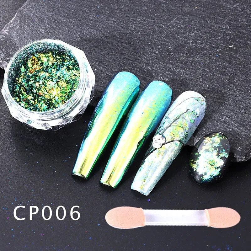 Aurora Chameleon Nail Art Flakes Jar
