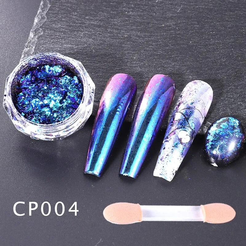 Aurora Chameleon Nail Art Flakes Jar