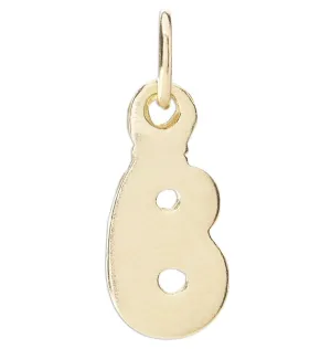 B Bubble Letter Charm