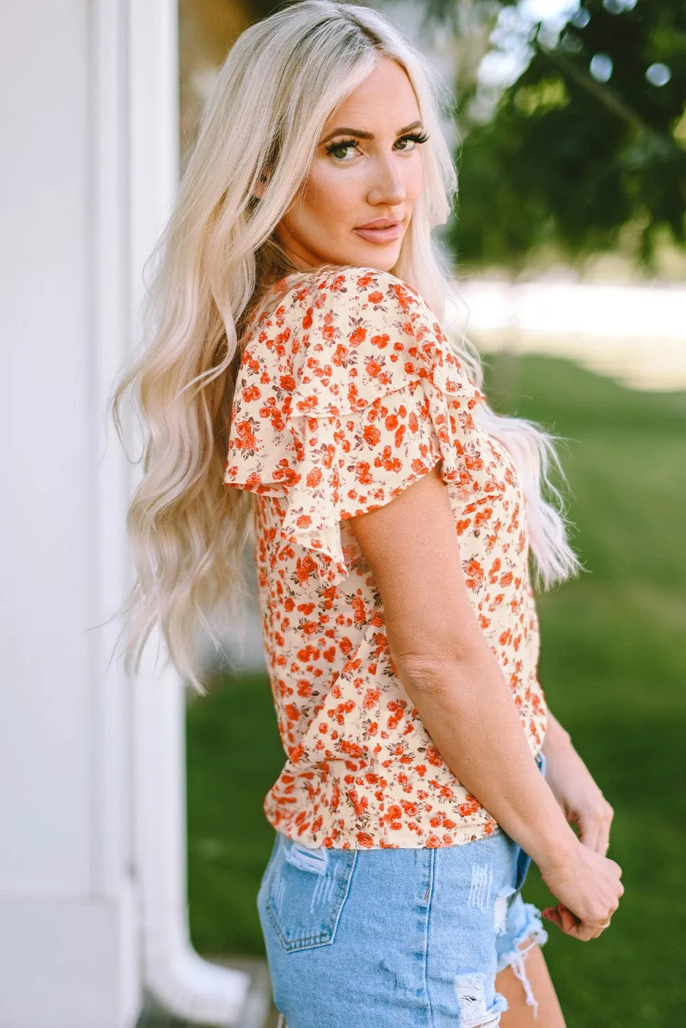 Beachy Floral Blouse