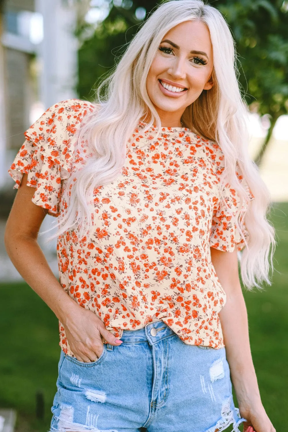 Beachy Floral Blouse