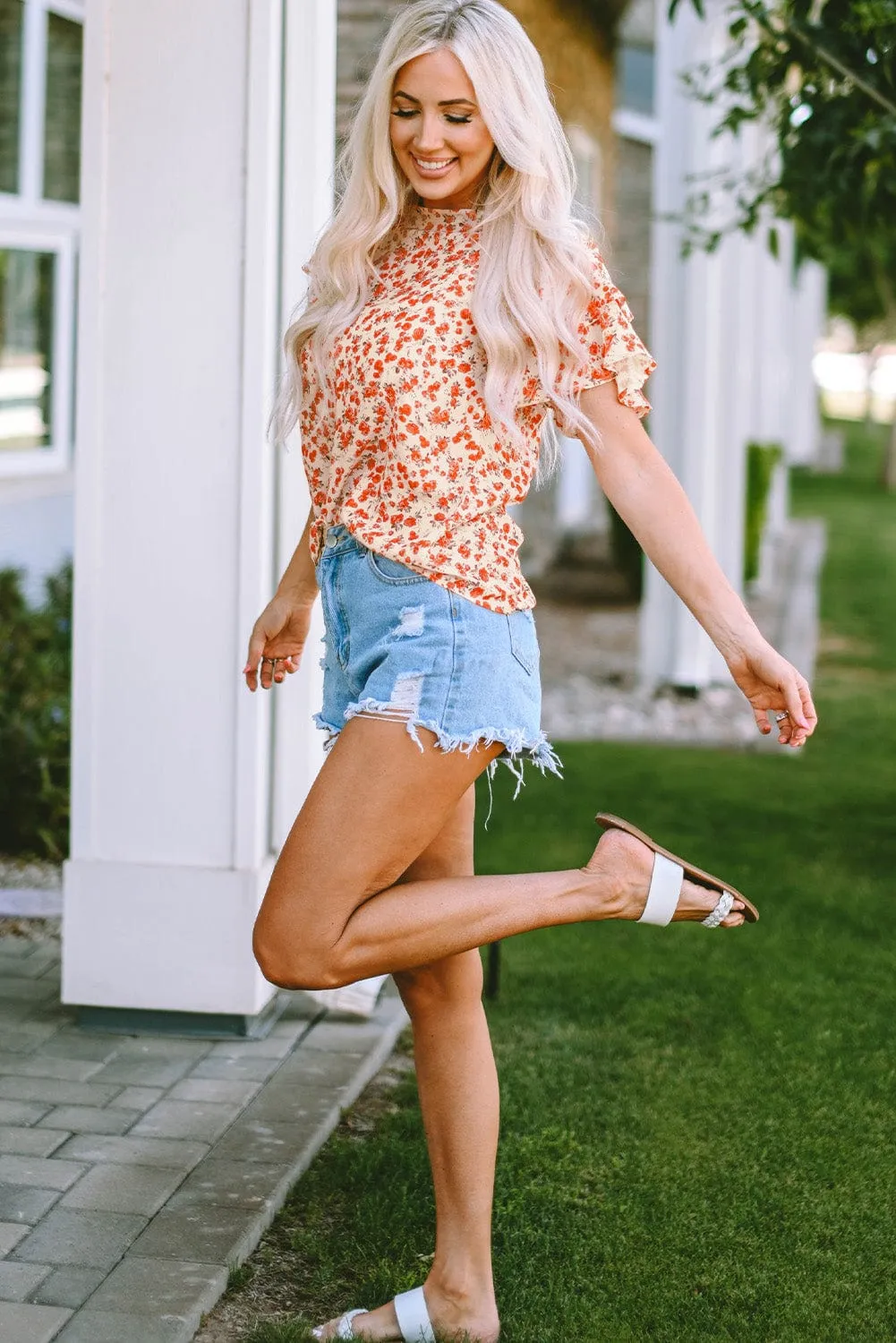 Beachy Floral Blouse