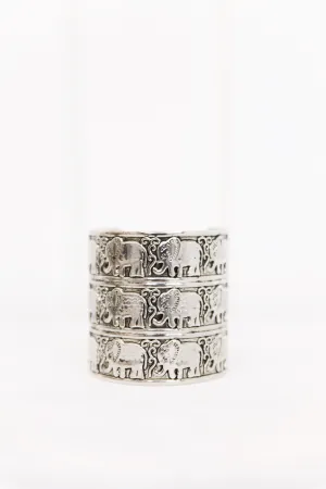 Bengali Metal Boho Cuff - Silver