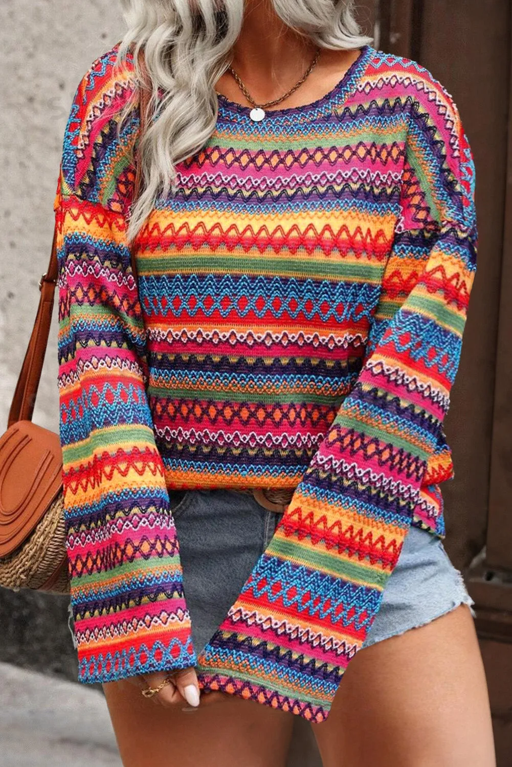 Boho Chic Knit Top