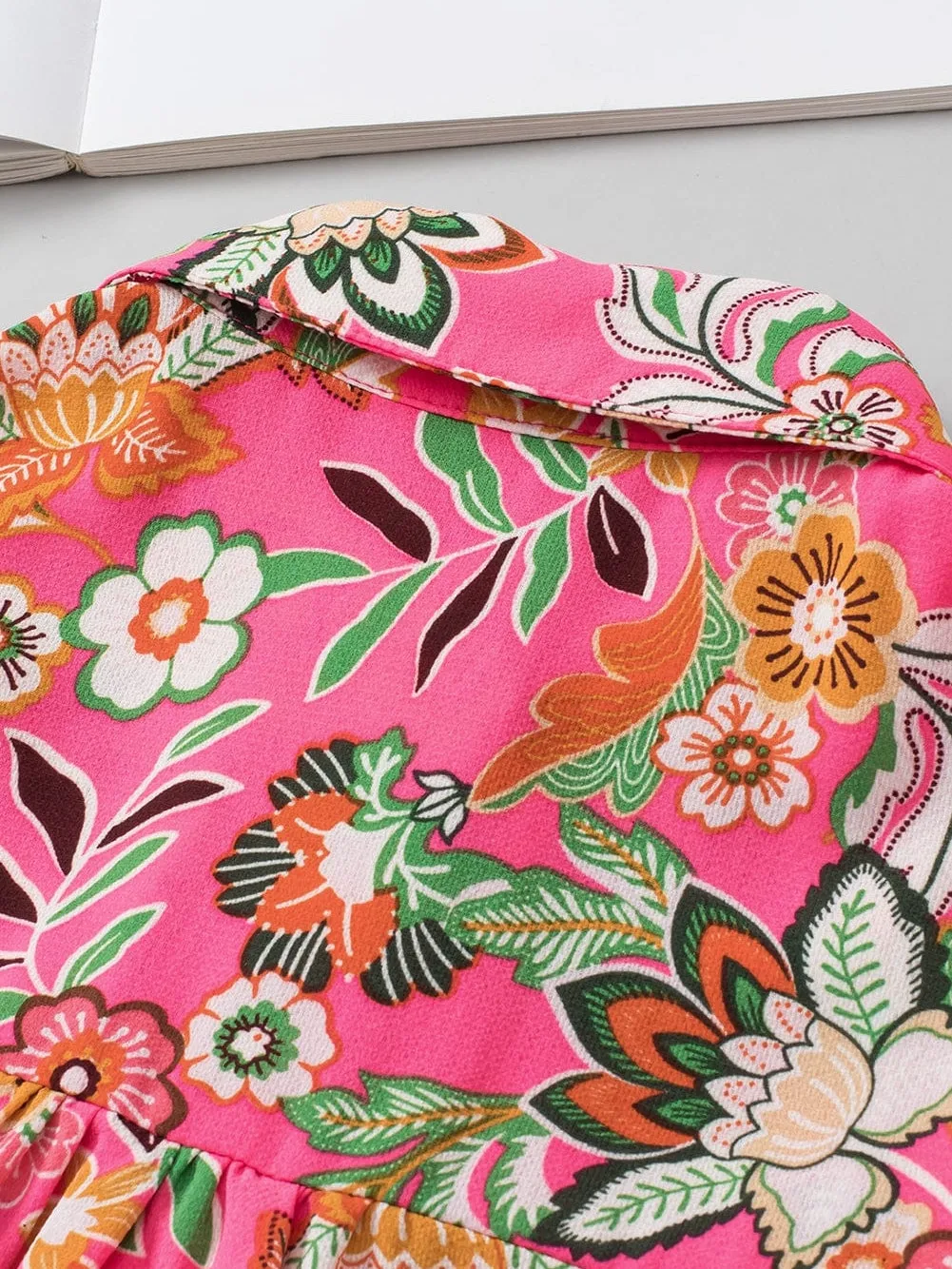 Boho Floral Smocked Blouse