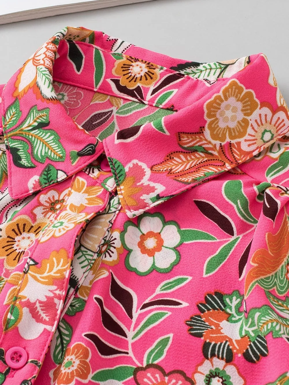 Boho Floral Smocked Blouse