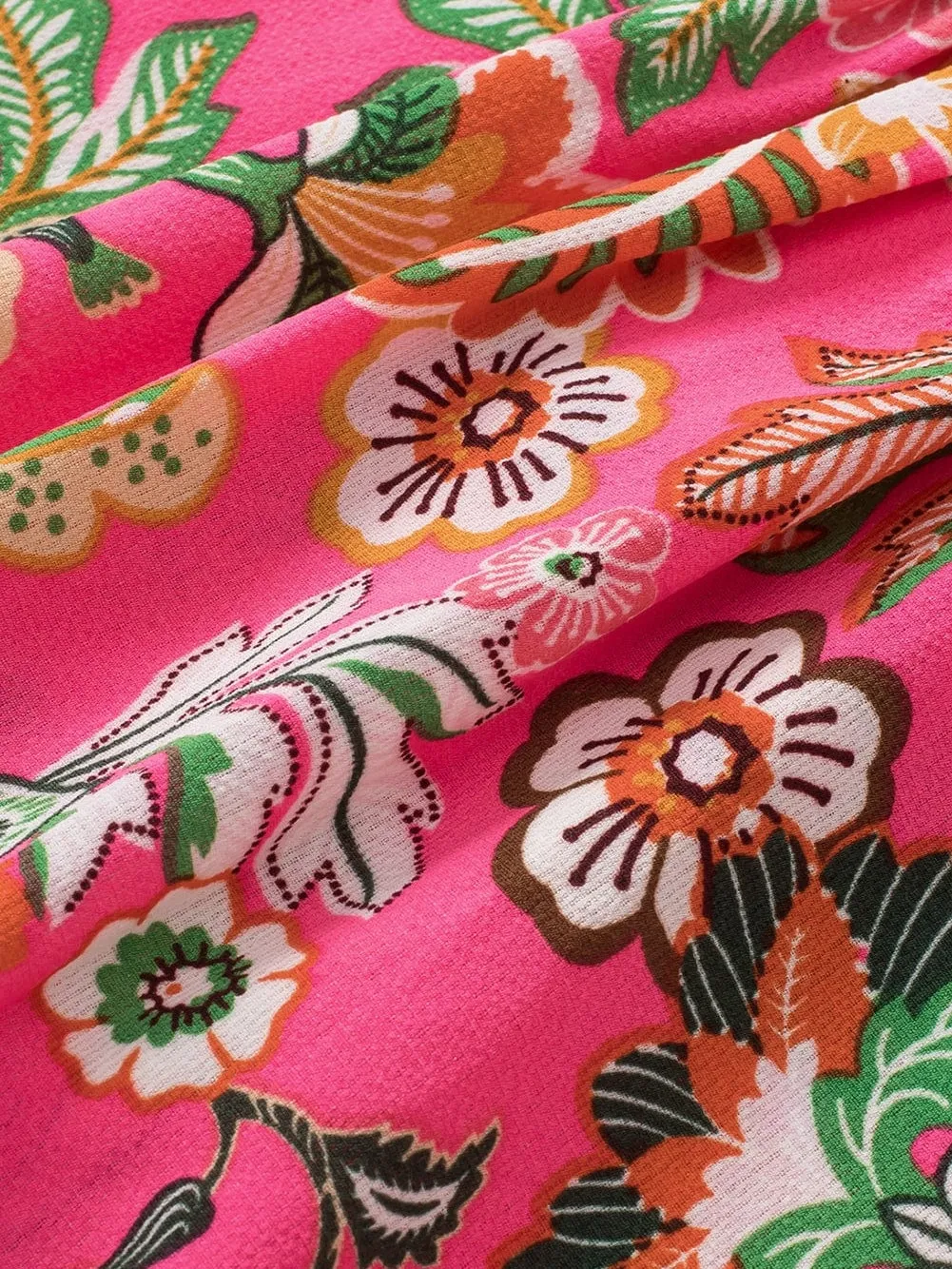 Boho Floral Smocked Blouse