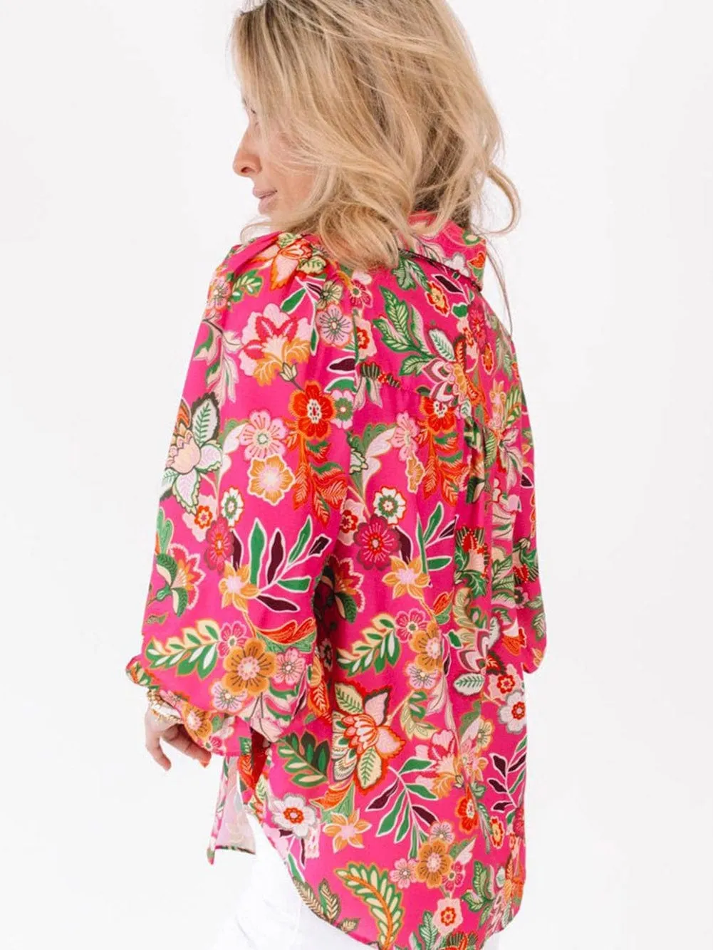 Boho Floral Smocked Blouse