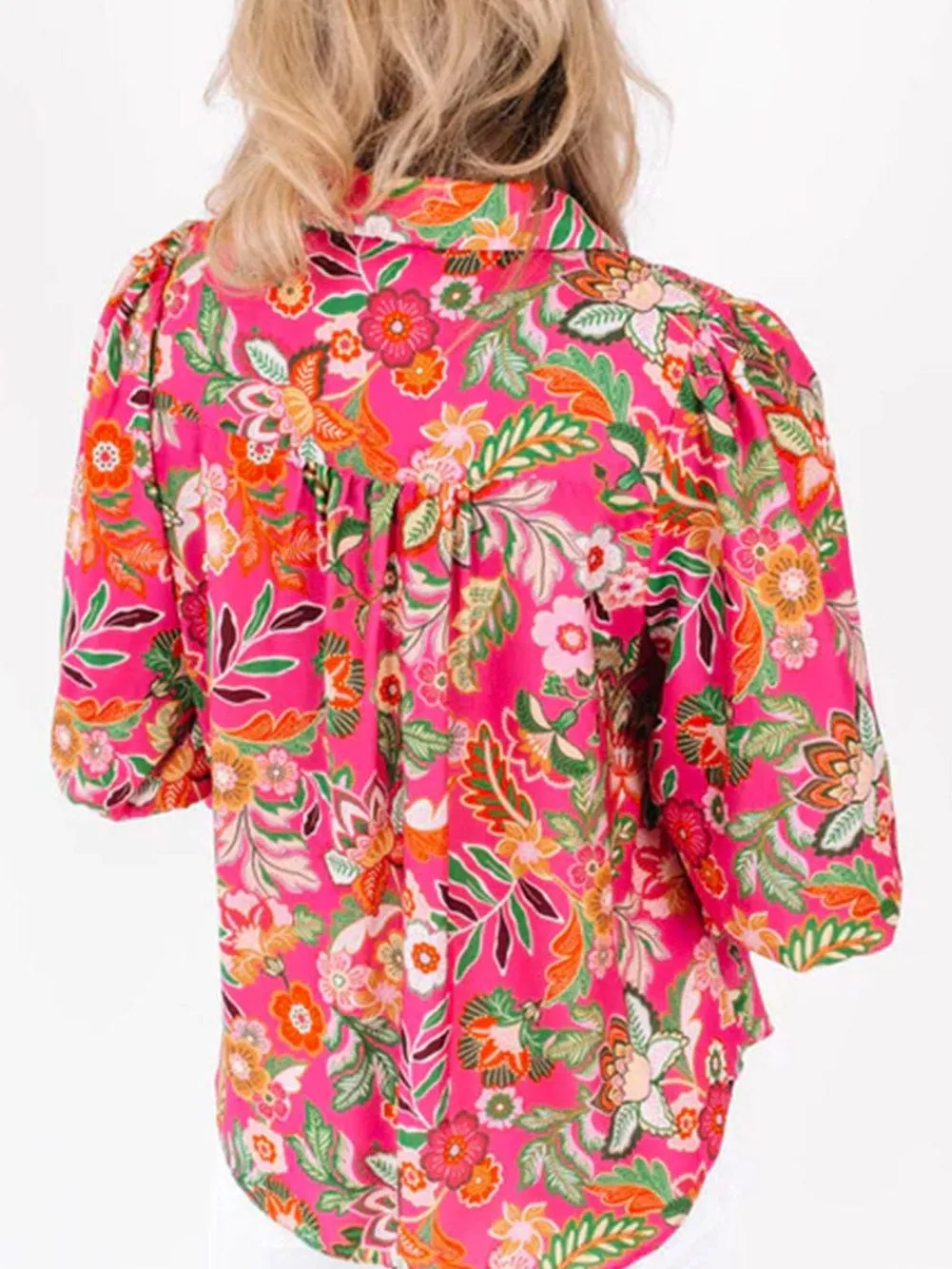 Boho Floral Smocked Blouse