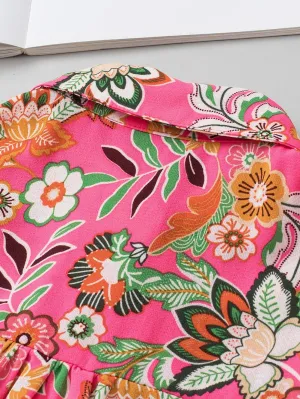 Boho Floral Smocked Blouse