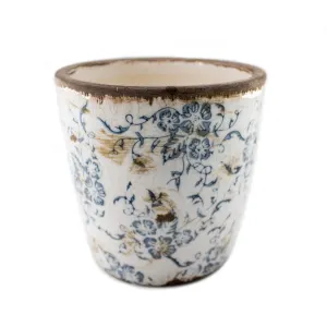 CERAMIC OLD WH/BLUE 14.5x16cm