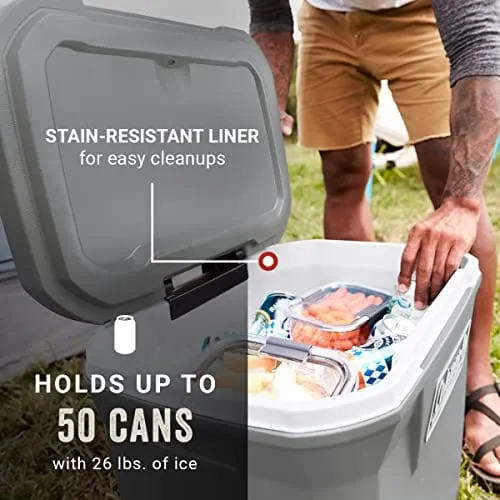 Coleman Ice Chest | Coleman 316 Series Wheeled Hard Coolers, 65 qt Rock Grey