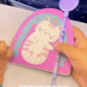 Cute Kitty Design Mini Spiral Notebook Diary For Kids