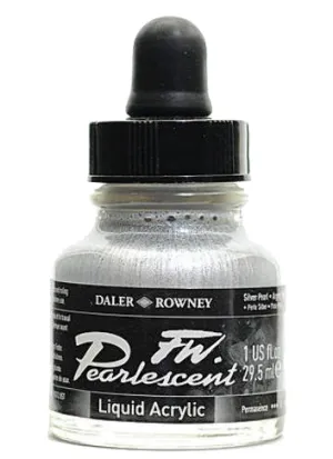 Daler Rowney FW Pearlescent Ink SILVER PEARL