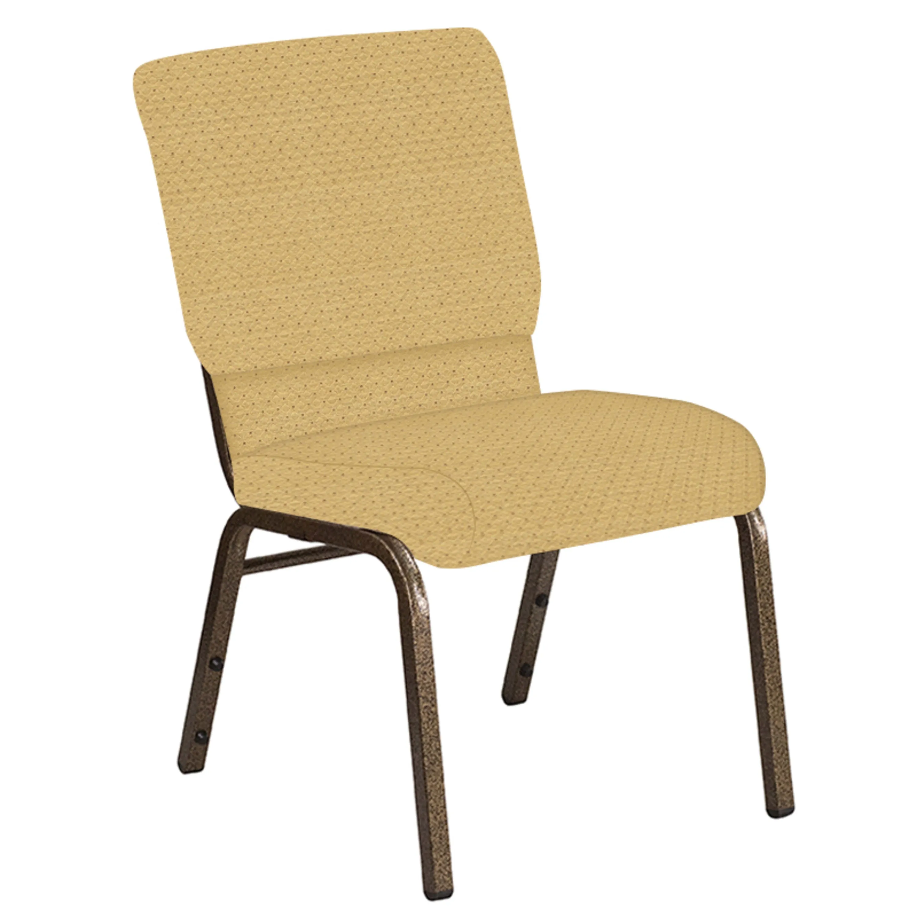 Embroidered 18.5''W Church Chair in Venus Fabric - Gold Vein Frame
