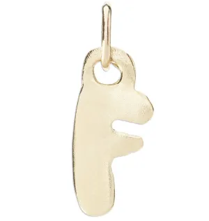 F Bubble Letter Charm