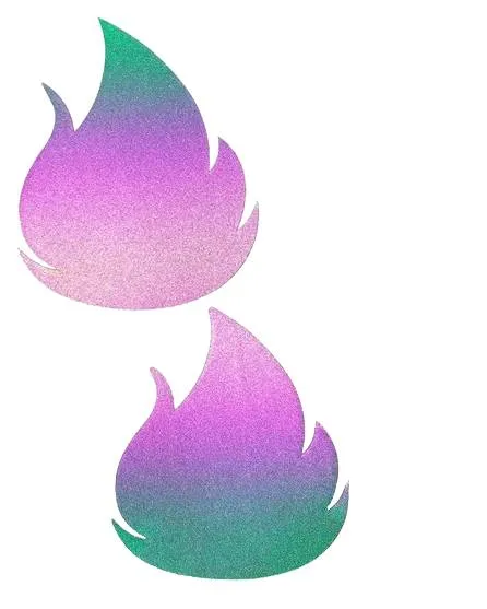 Flash Reflective Multicolor Flirty Flame Pasties