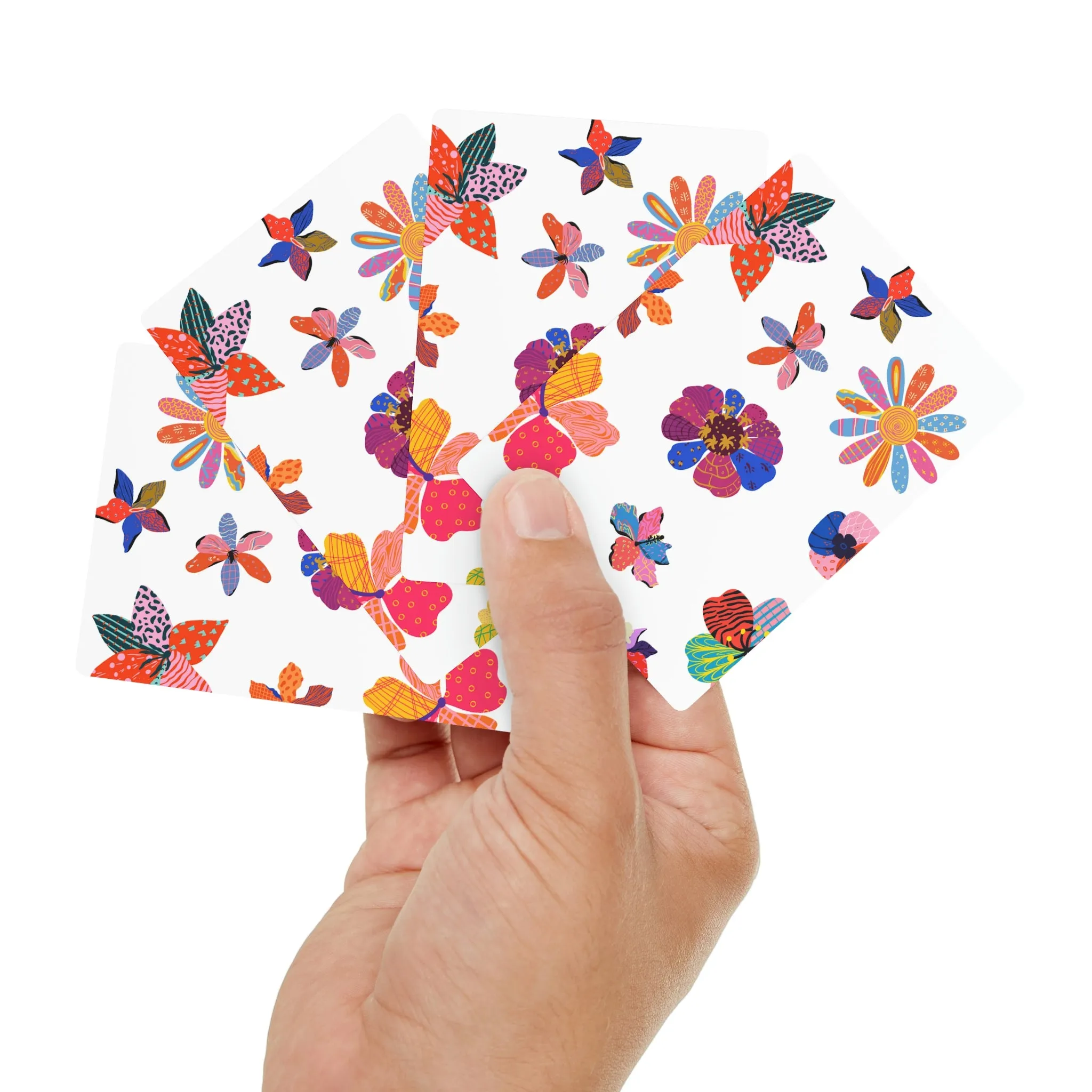 floral Poker Cards