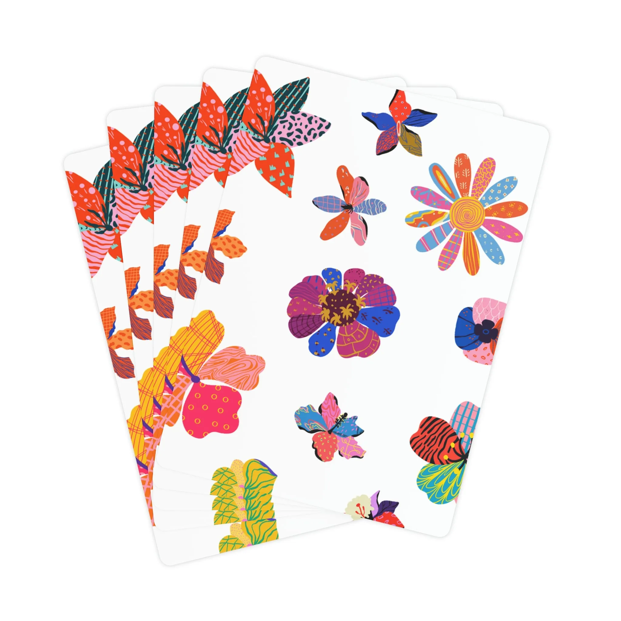 floral Poker Cards