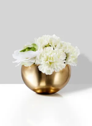 Gold Bowl Mini Vase