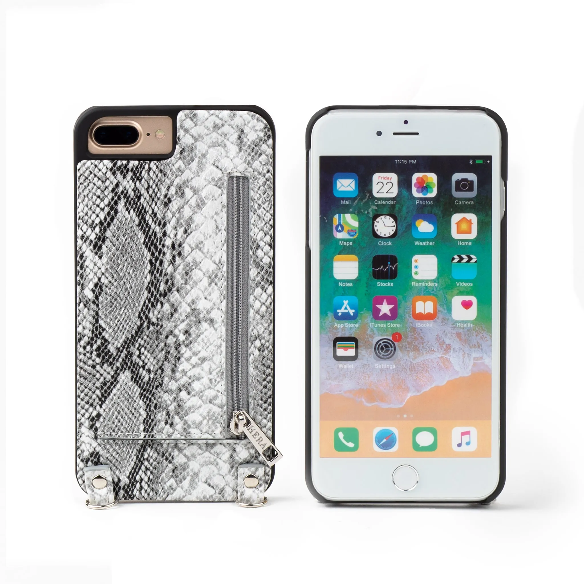 Hera Cases Storm Adjustable Cell Phone Case in Grey Snake (6/6S/7)