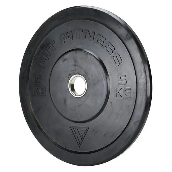 Hit Fitness 5kg & 10kg Black Bumper Plates | Bundle