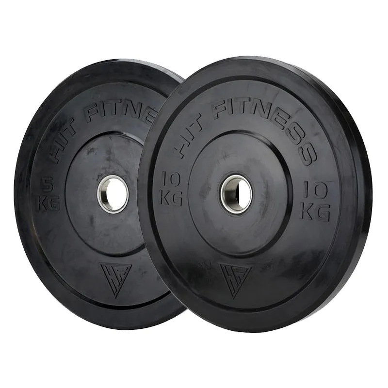 Hit Fitness 5kg & 10kg Black Bumper Plates | Bundle