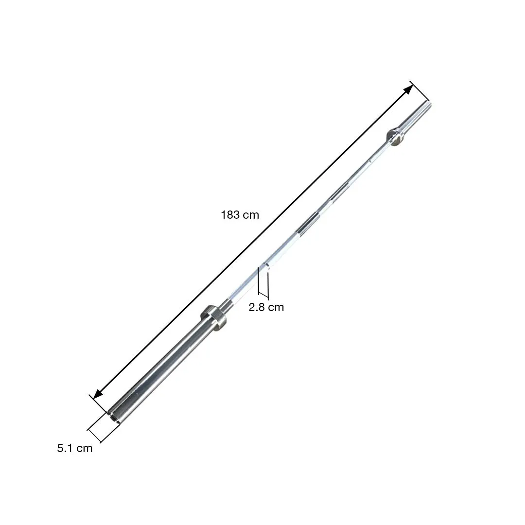 Hit Fitness Home 15kg Olympic Barbell | 6ft