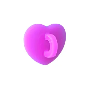 Hot Pink Heart Stick-On Hook