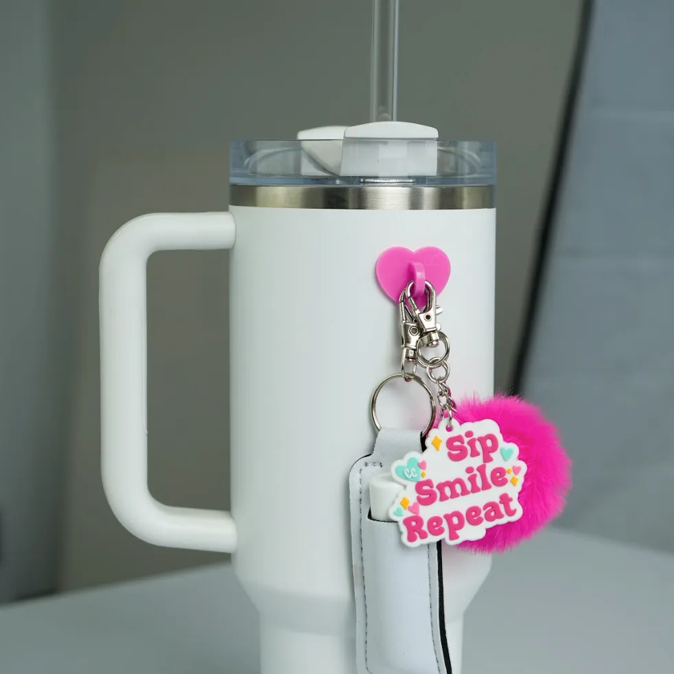 Hot Pink Heart Stick-On Hook