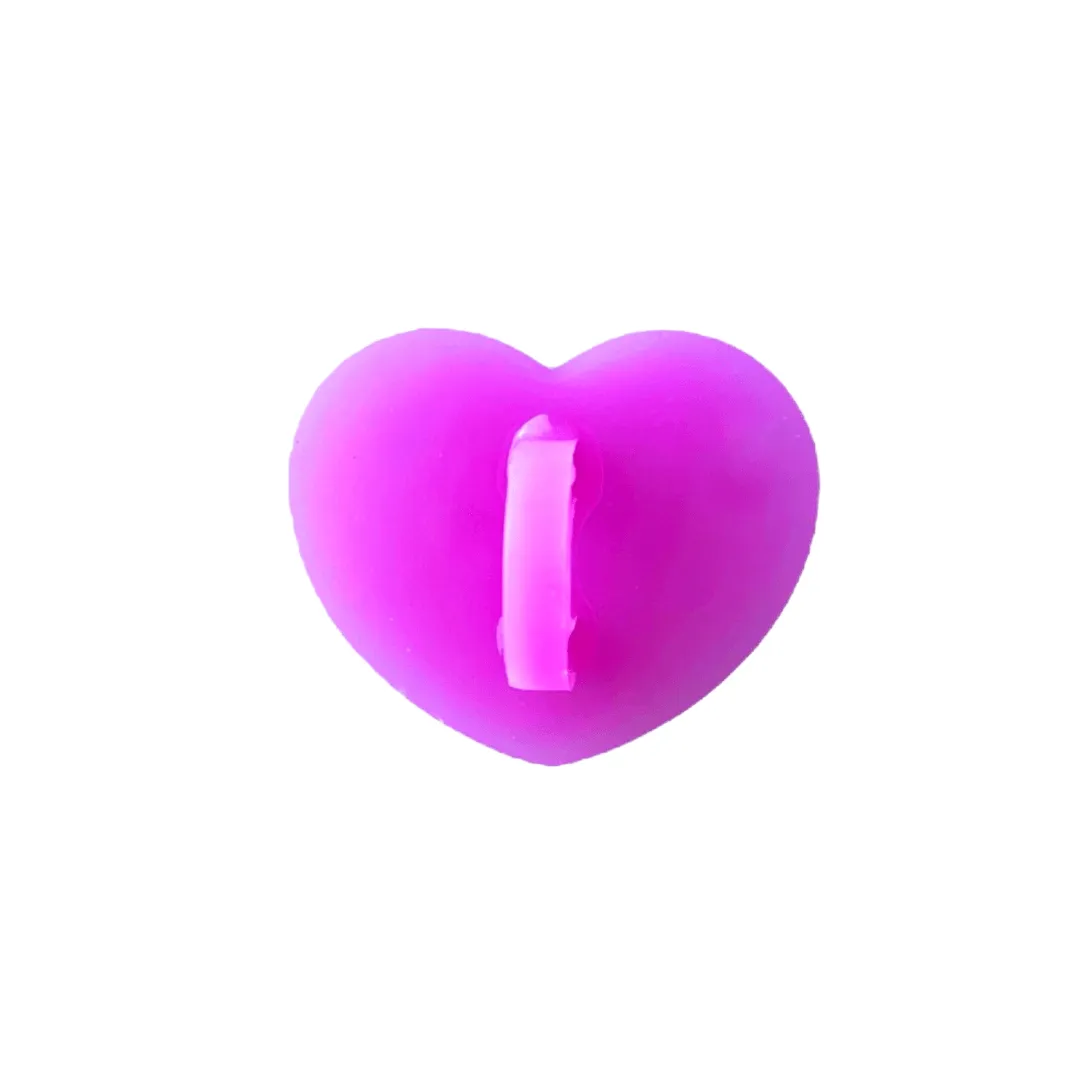Hot Pink Heart Stick-On Hook