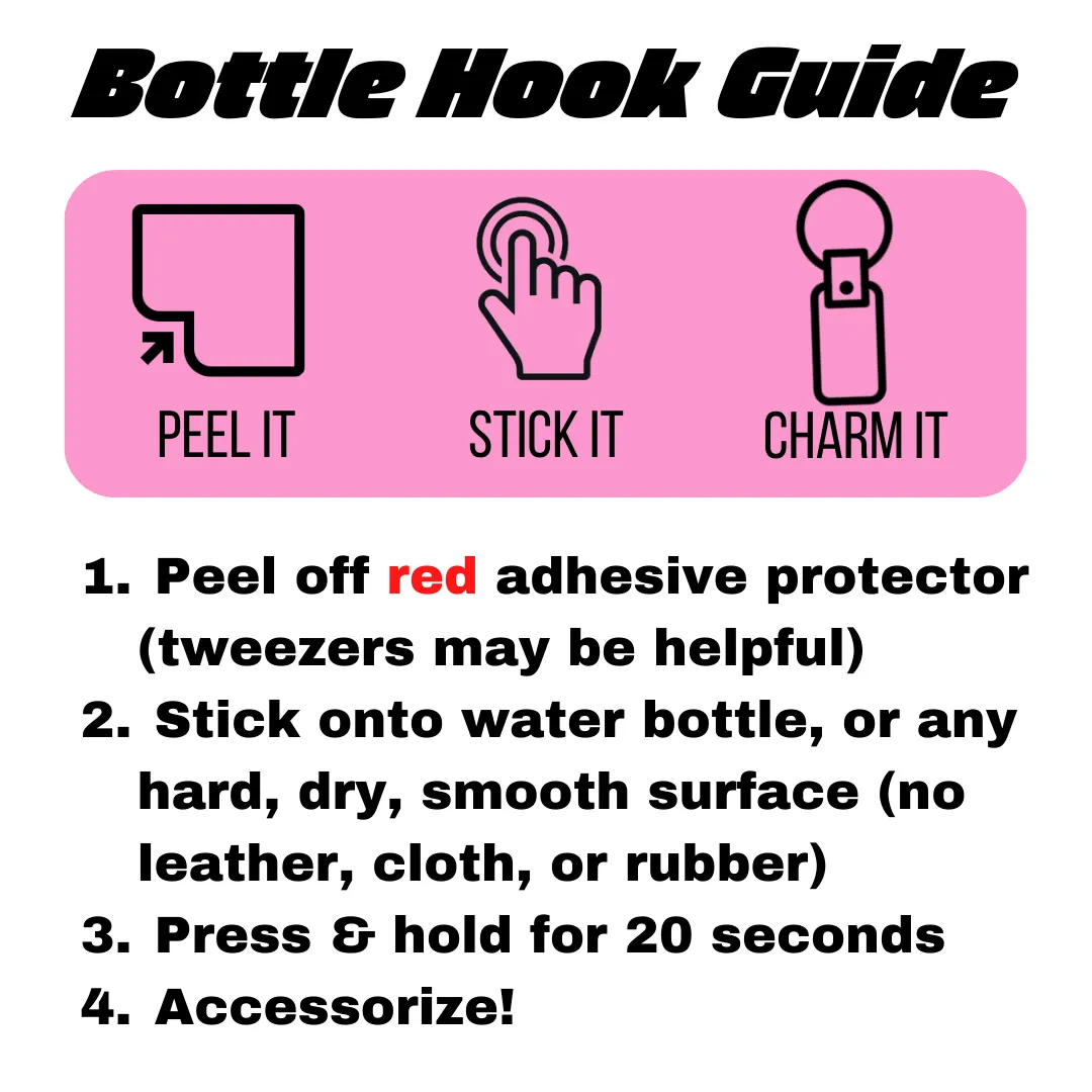 Hot Pink Heart Stick-On Hook