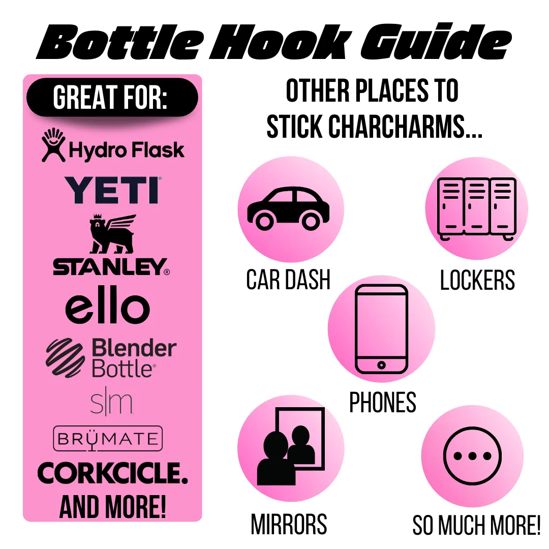 Hot Pink Heart Stick-On Hook