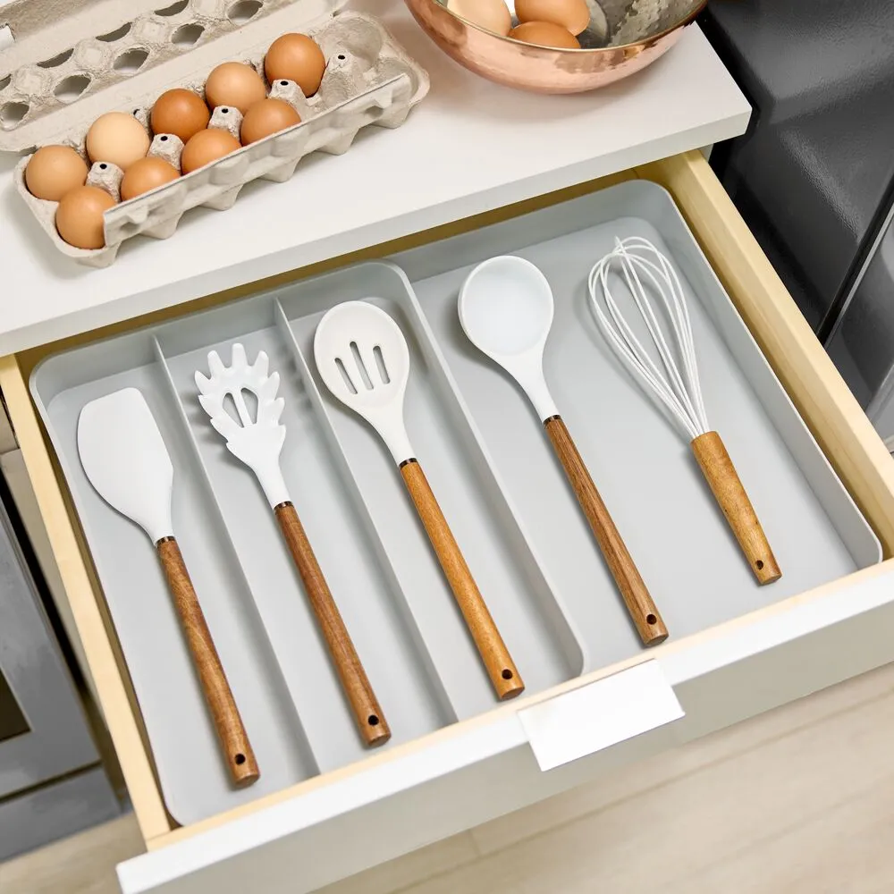 iDesign Eco Kitchen Accessories in Gray Made from Recycled Plastic