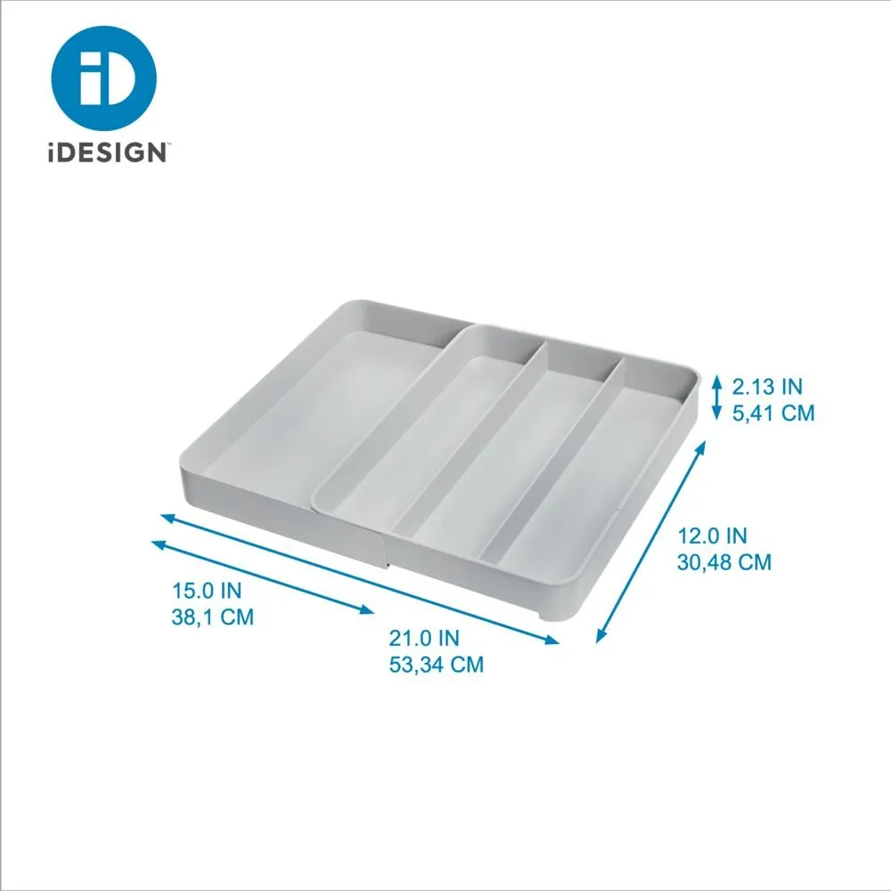 iDesign Eco Kitchen Accessories in Gray Made from Recycled Plastic