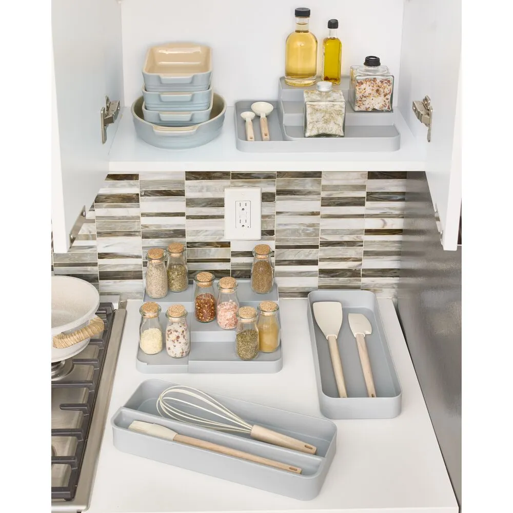 iDesign Eco Kitchen Accessories in Gray Made from Recycled Plastic