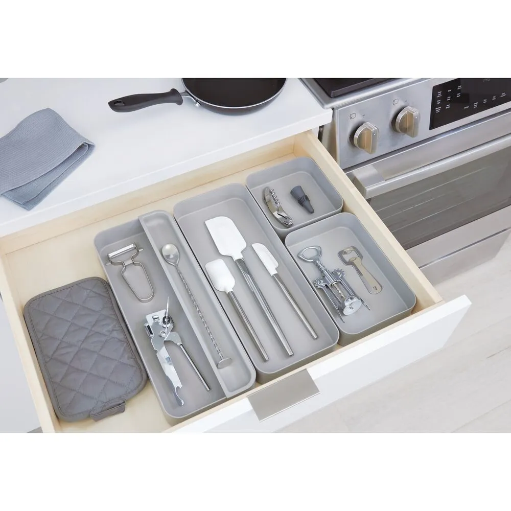 iDesign Eco Kitchen Accessories in Gray Made from Recycled Plastic
