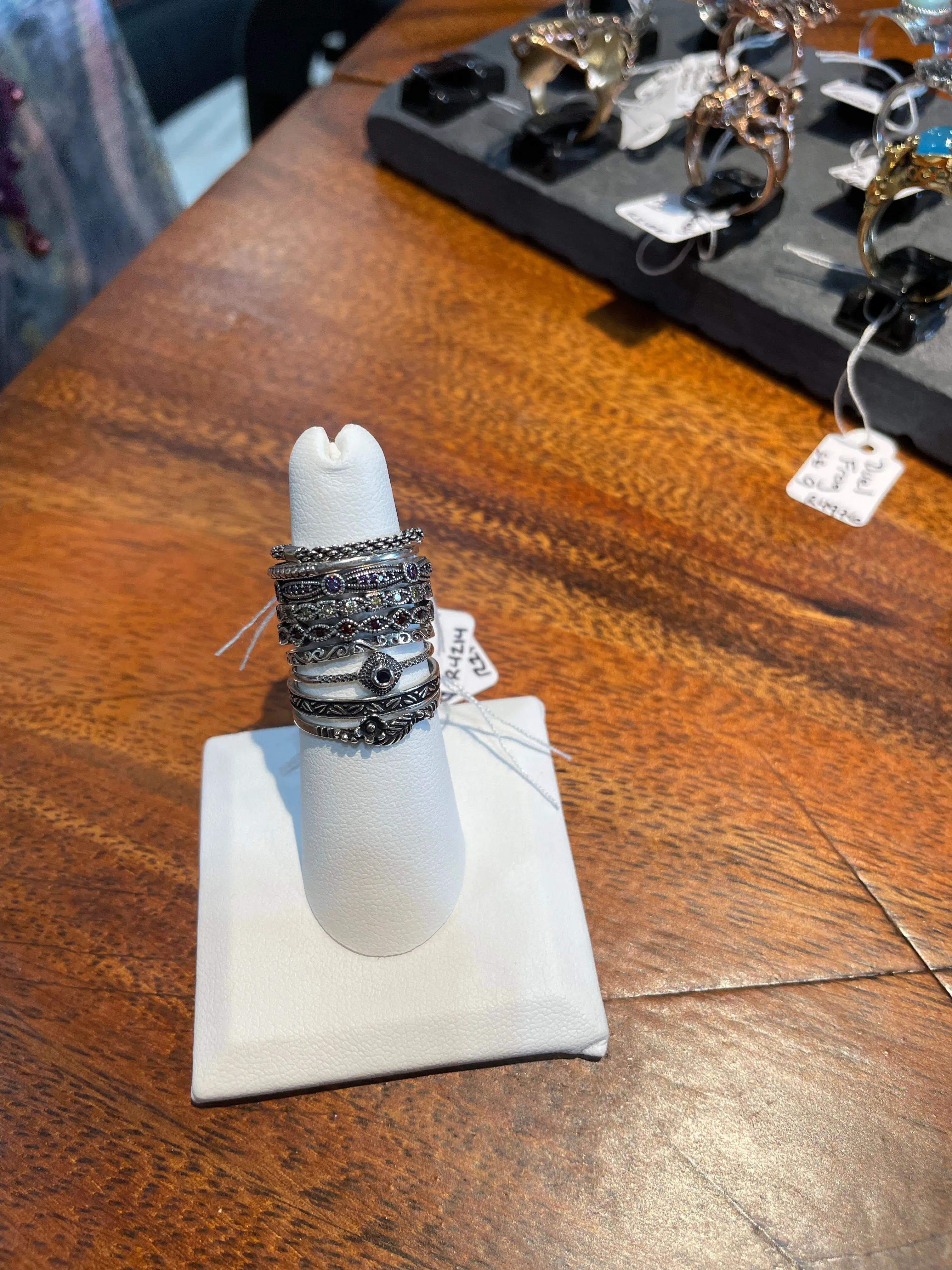 Iolite Stacking Ring in Silver