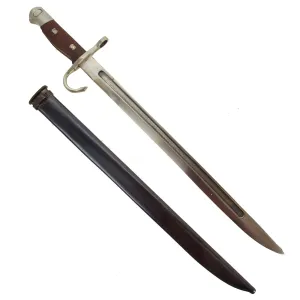 Japanese WWII Arisaka Rifle Type 30 Bayonet and Scabbard