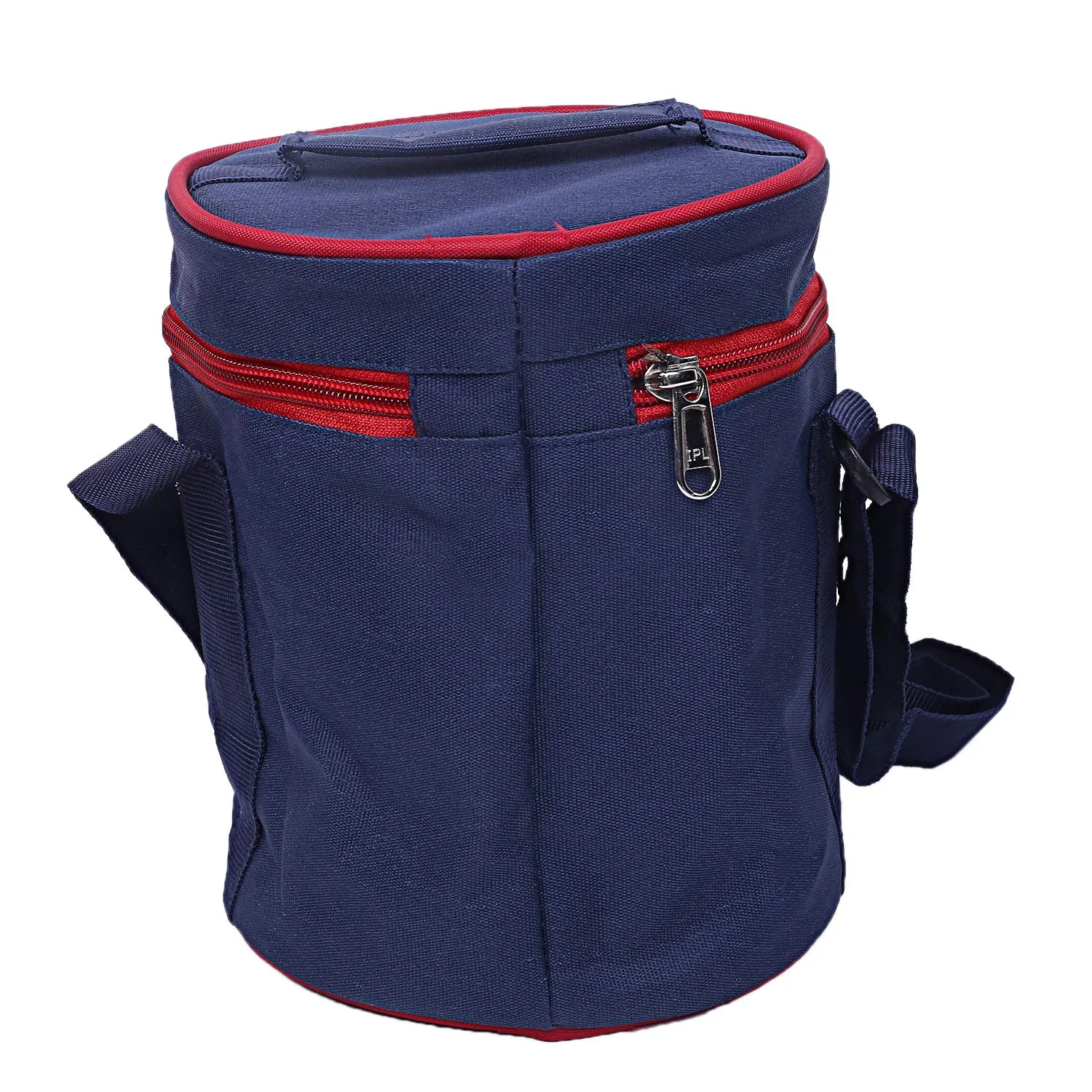 Kuber Industries Canvas Lunch Bag, Blue (Suitable for 3 Compartment)-CTKTC25997