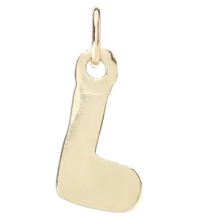 L Bubble Letter Charm
