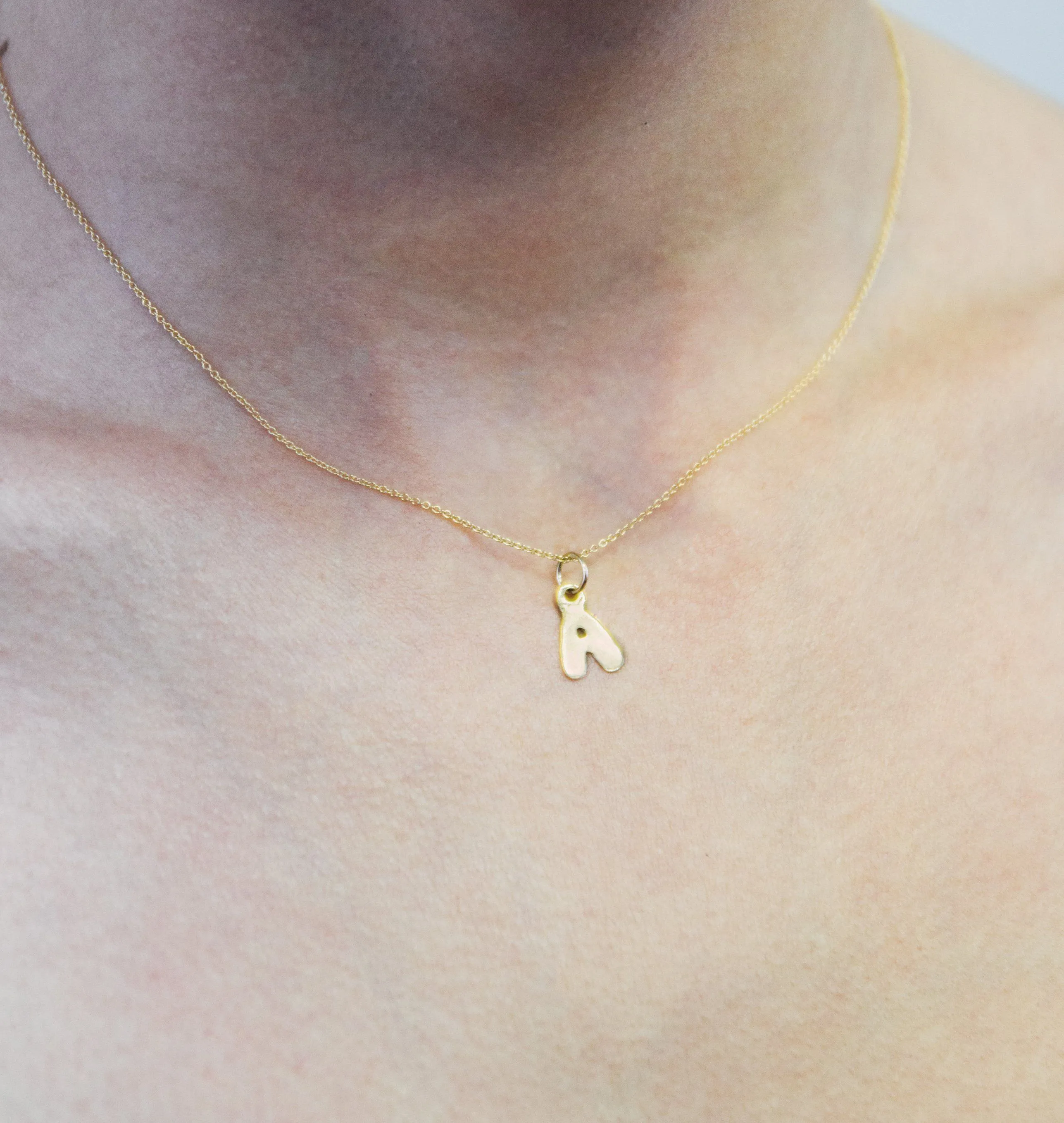 L Bubble Letter Charm