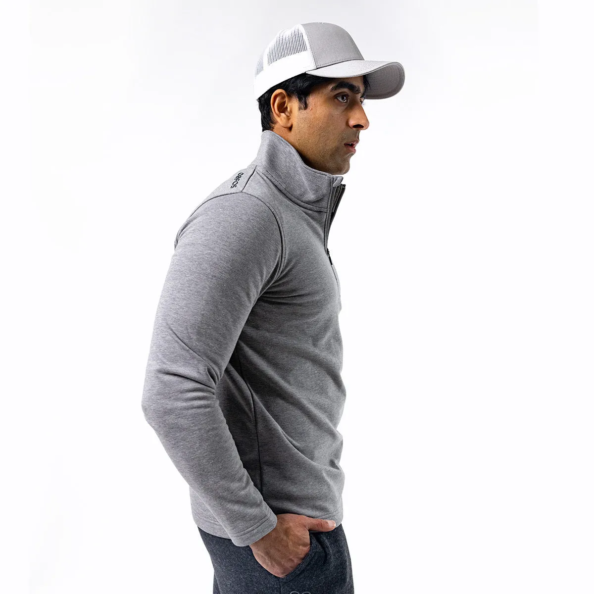 Men's cOOl down ¼ Zip - Gray Heather