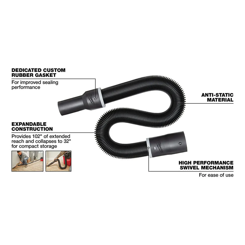 Milwaukee 49-90-1986 1-7/8" x 32" to 102" Expandable Hose